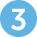 A blue circle enclosing a white number 3