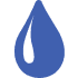 Water drop icon representing cleanliness.
