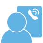 Icon of a person and telephone representing a Care Coordinator.