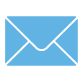 Blue mail envelope icon symbolizing email communication