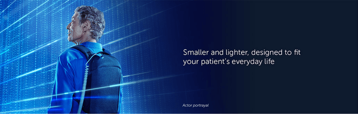 Optune Lua medical device attached to a patient's head for tumor treatment